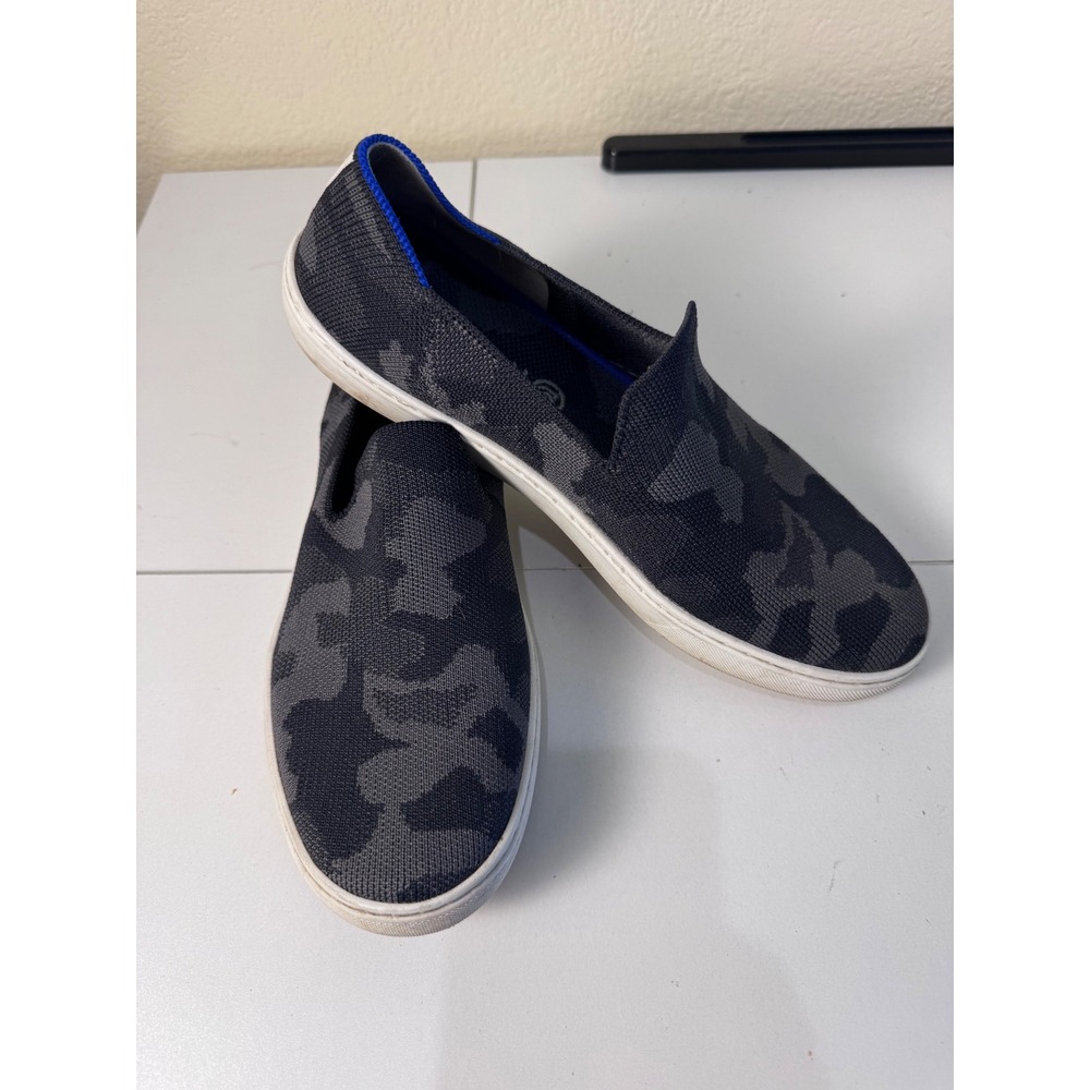 Rothys The Sneaker Grey Camo Slip On Sneakers Womens Size 9 Camouflage Washable
